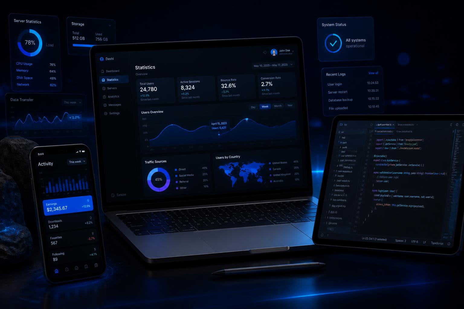 Apps, sistemas e dashboards desenvolvidos pela Integra Tech